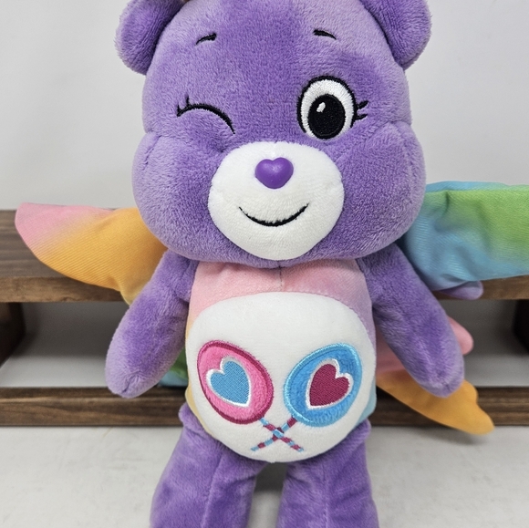 Care Bears 9" Purple Share Bear Butterfly Plush - 40th Anniversary Spring Theme - Picture 6 of 8